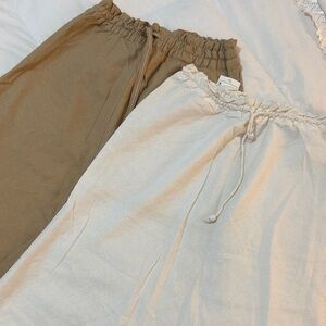 H&M TWO Linen Skirts. One NWT. - Sz4